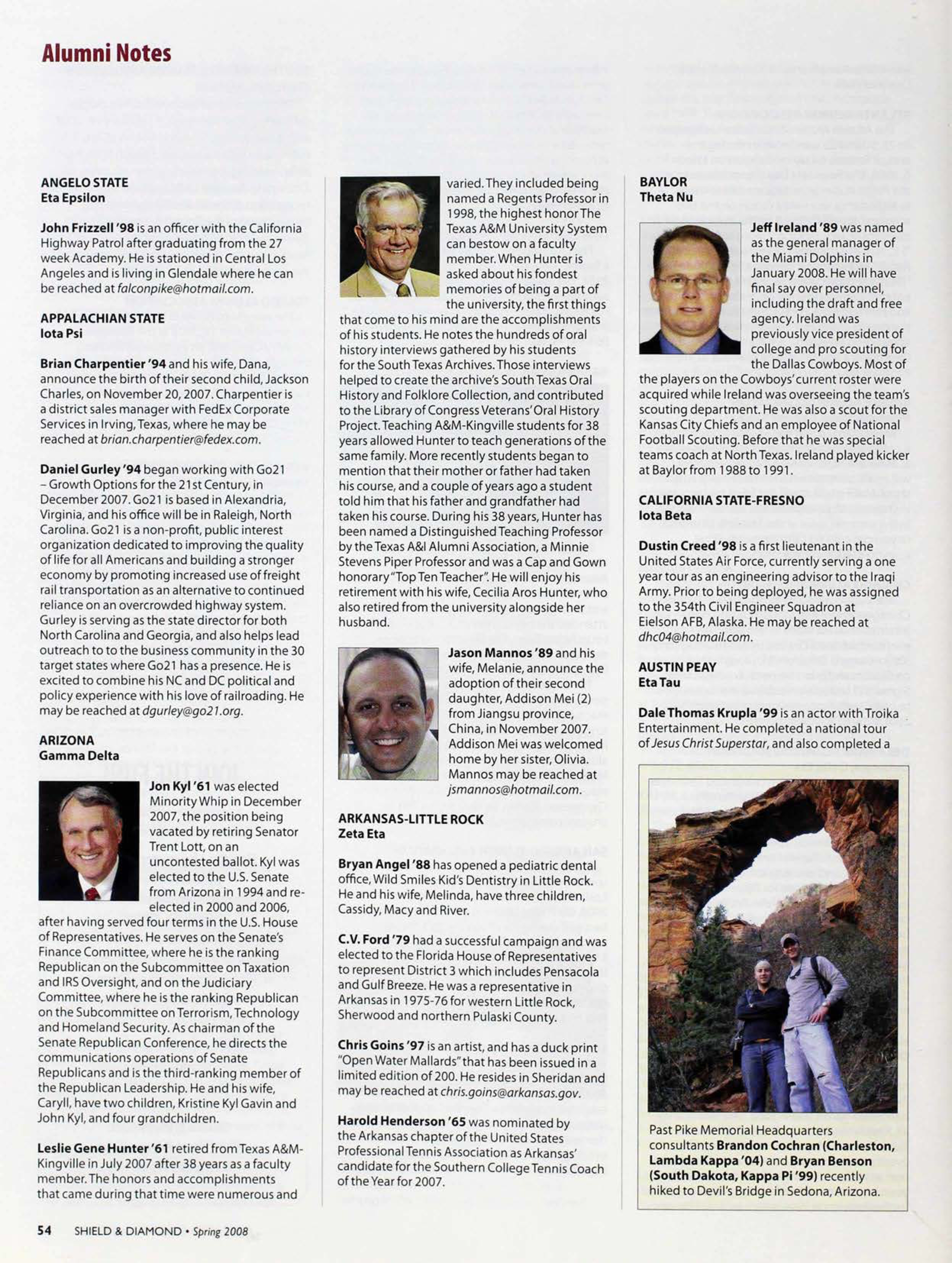 Alumni Notes, Spring 2008
